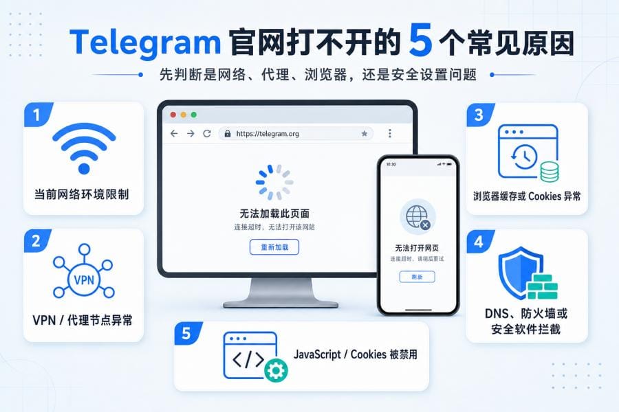 Telegram 官网打不开怎么办？官方入口、安全下载与快速解决方法 配图 1
