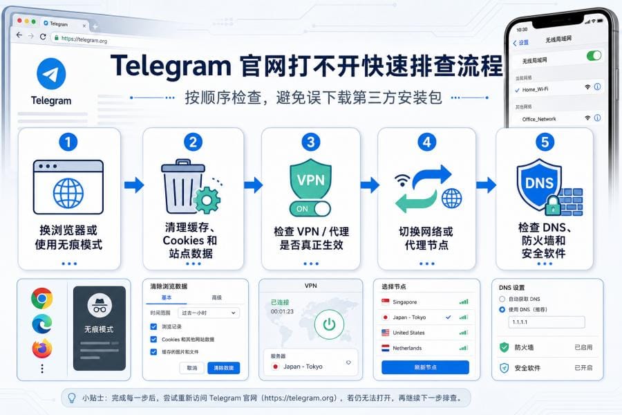 Telegram 官网打不开怎么办？官方入口、安全下载与快速解决方法 配图 2
