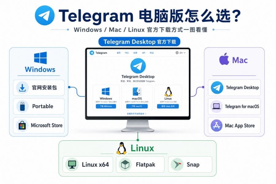 Telegram 官方下载和官网下载安装有什么区别?APK、Google Play、App Store 与电脑版选择指南 配图 2