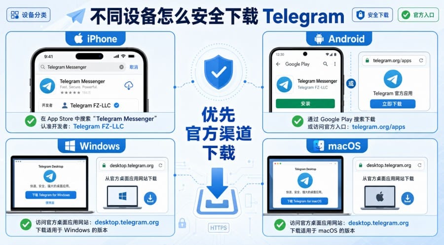 Telegram 官网入口打不开怎么办？网络排查与官方下载指南 image 3