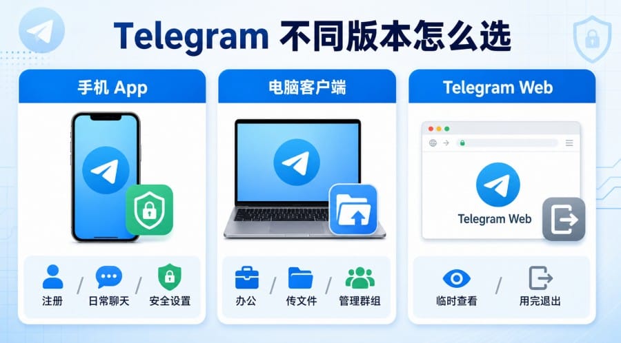 Telegram 官网怎么下载更安全?手机、电脑和网页版选择指南 image 2