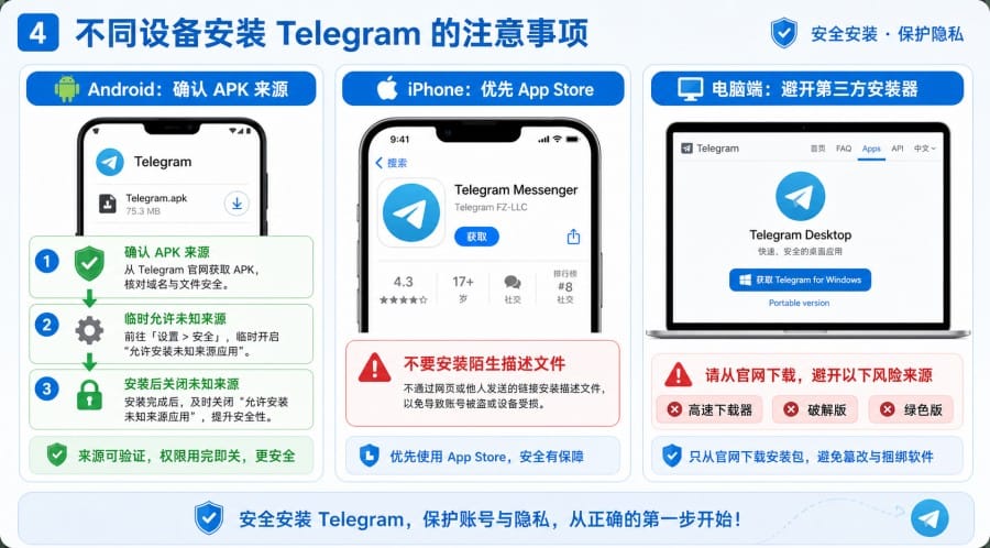 Telegram 官方网站下载安全吗？新手安装前的检查要点 第 4 张正文图