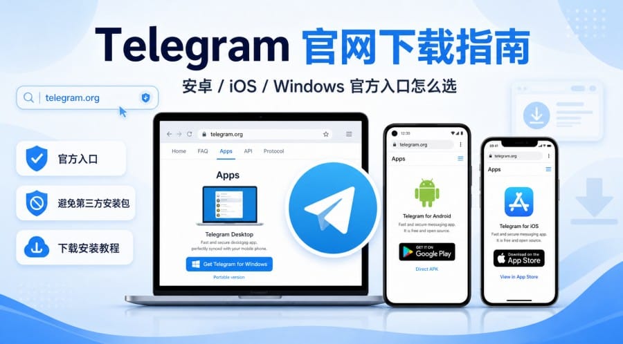 Telegram 官网下载入口怎么找？安卓、iOS 和 Windows 安装选择指南 第 1 张正文图