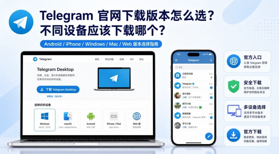 Telegram 官网下载版本怎么选？