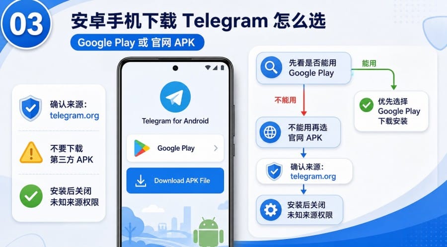 Telegram 官网下载页面怎么看？安卓、iPhone 和电脑端入口说明 配图 2