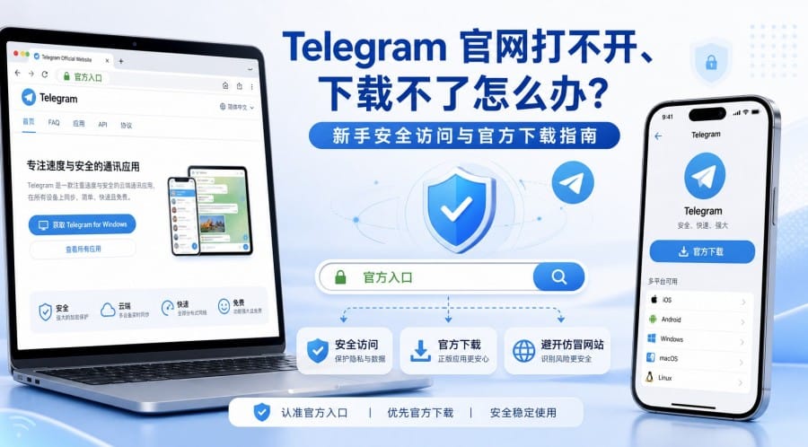 Telegram 官网打不开、下载不了怎么办?各设备官方安装与排错指南