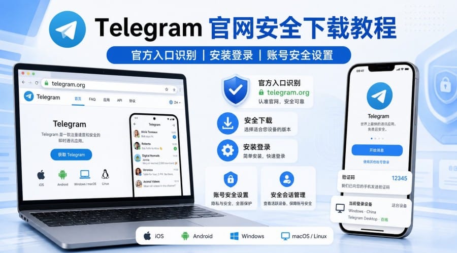 Telegram 官网怎么安全下载?官方入口、安装与登录教程 封面图