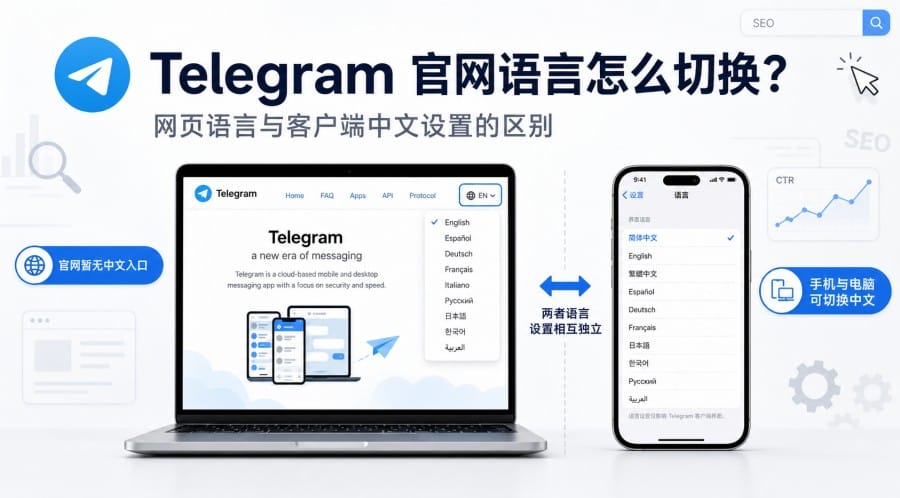 Telegram 官网语言怎么切换?网页语言与客户端中文设置方法