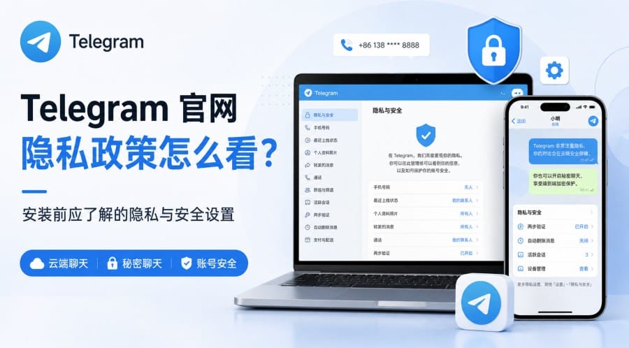 Telegram 官网隐私政策怎么看?安装前应了解的隐私与安全设置