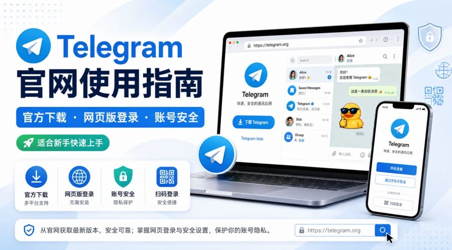Telegram 官网怎么进?官方下载、网页版登录与账号安全指南